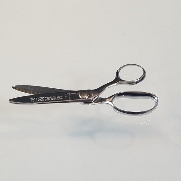 Vintage Wiss Pinking Shears Patent No 2286874 Newark NJ USA Zig Zag Cut Scissors - Picture 2 of 9